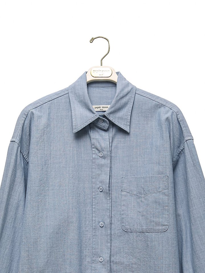 Paper Moon - Korean Women Fashion - #momslook - Soft Linen Oversized Button-Down Shirt - 9