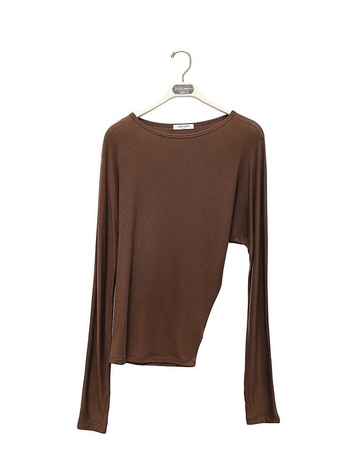 Paper Moon - Korean Women Fashion - #momslook - Draped Off-Shoulder Keyhole Top - 7