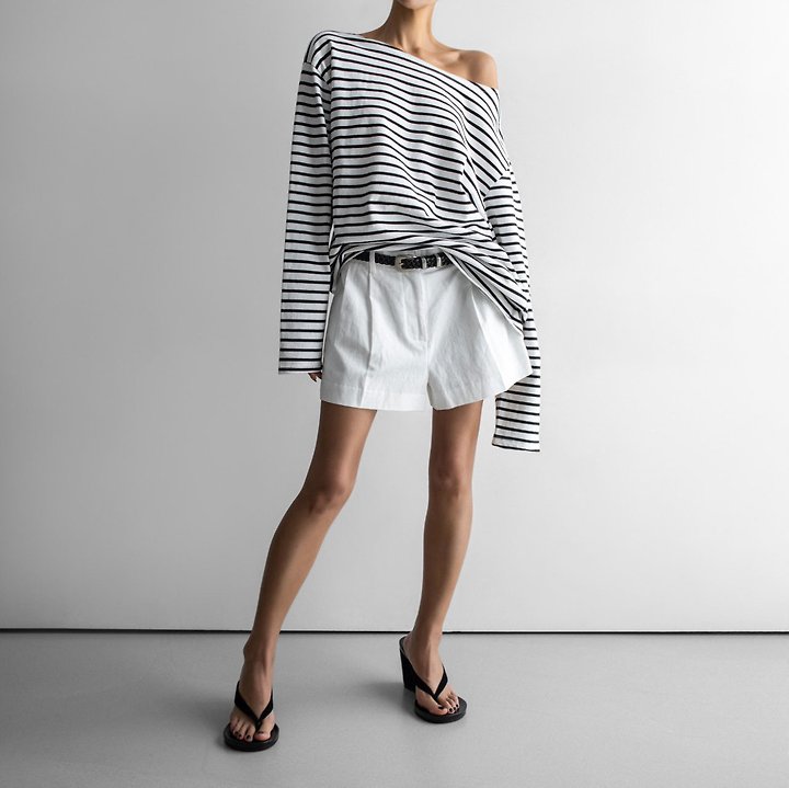 Paper Moon - Korean Women Fashion - #momslook - Washed Linen Chino Shorts - 2