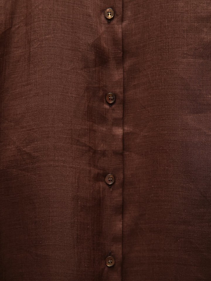 Paper Moon - Korean Women Fashion - #momslook - Vivid Oversized Linen Button-Down Shirt - 9