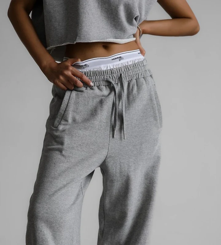 Paper Moon - Korean Women Fashion - #womensfashion - Cut-Detail Wide Sweat Trousers - 4