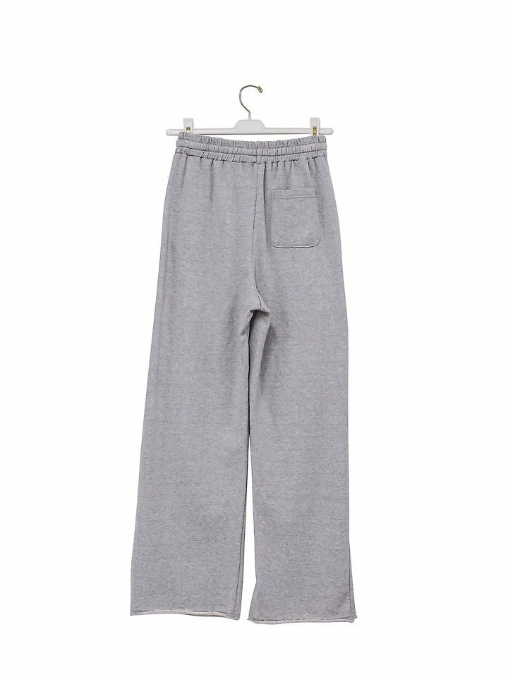 Paper Moon - Korean Women Fashion - #momslook - Cut-Detail Wide Sweat Trousers - 8