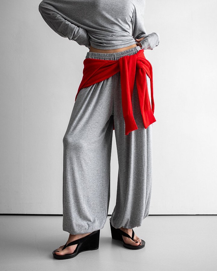 Paper Moon - Korean Women Fashion - #momslook - Draped Balloon Jogger Pants