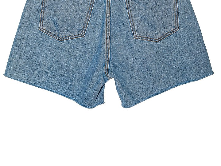 Paper Moon - Korean Women Fashion - #momslook - Cut-Detail Vintage Oversized Denim Shorts - 12
