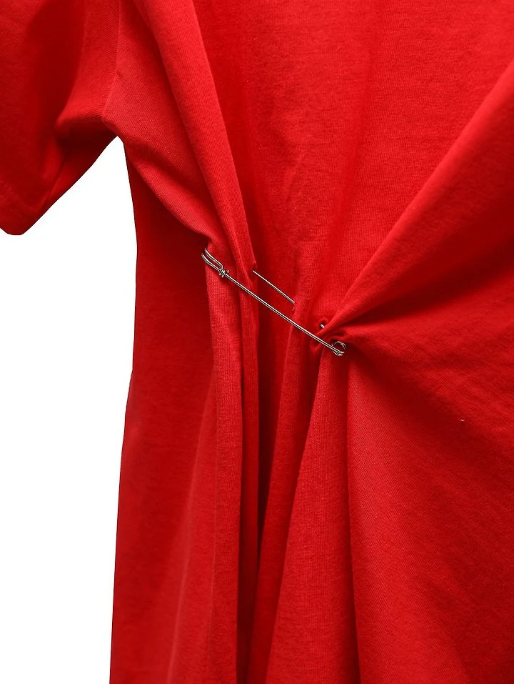 Paper Moon - Korean Women Fashion - #momslook - Pleated Pintuck Detail Oversized Shoulder-Pad Tee - 10
