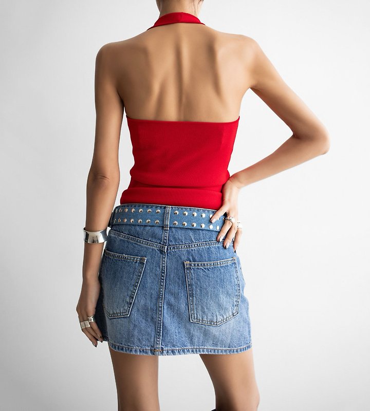Paper Moon - Korean Women Fashion - #momslook - Classic Halter Neck Knit Top - 10