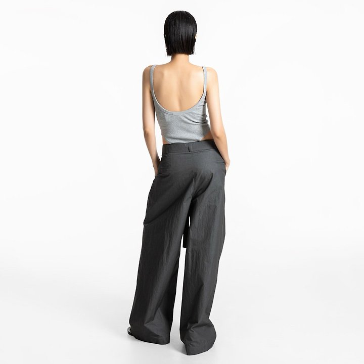 Paper Moon - Korean Women Fashion - #momslook - Double-Pleated Belted Wide Trousers - 3