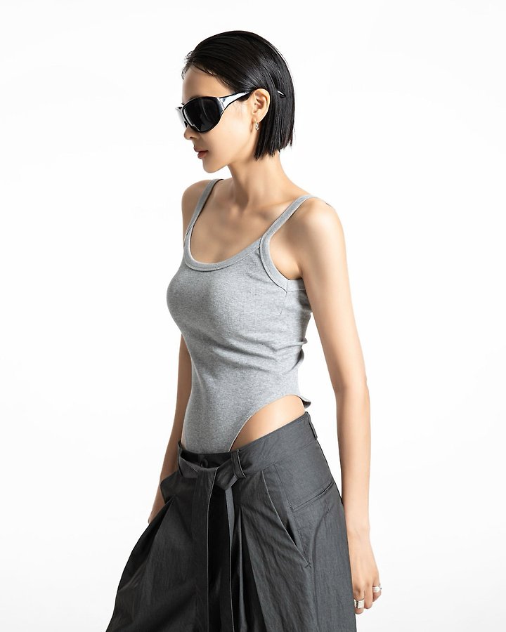 Paper Moon - Korean Women Fashion - #womensfashion - Sleeveless Open-Back Bodysuit - 4