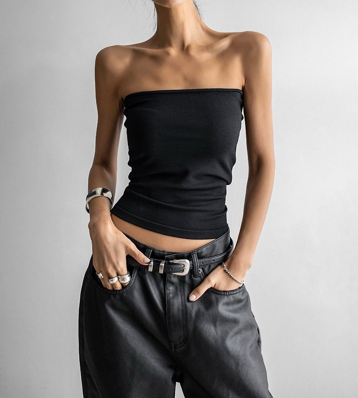 Paper Moon - Korean Women Fashion - #momslook - Slim Tube Knit Top - 3