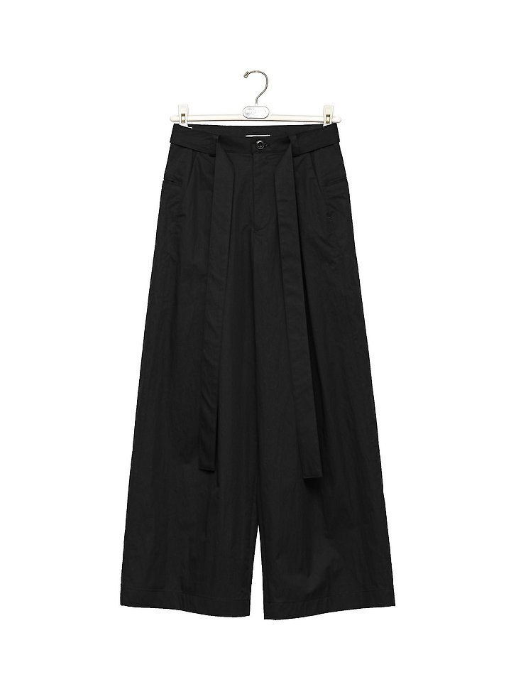 Paper Moon - Korean Women Fashion - #momslook - Double-Pleated Belted Wide Trousers - 10