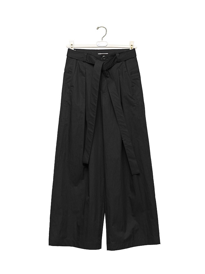 Paper Moon - Korean Women Fashion - #momslook - Double-Pleated Belted Wide Trousers - 8