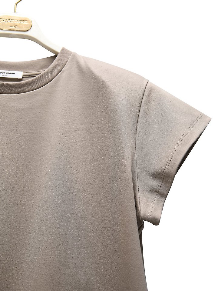 Paper Moon - Korean Women Fashion - #momslook - Padded Shoulder Wing Sleeve Tee - 9