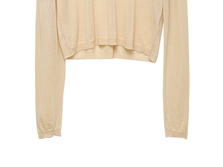 Paper Moon - Korean Women Fashion - #momslook - Wool-Silk Deep V-Neck Long Sleeve Knit Top - 10