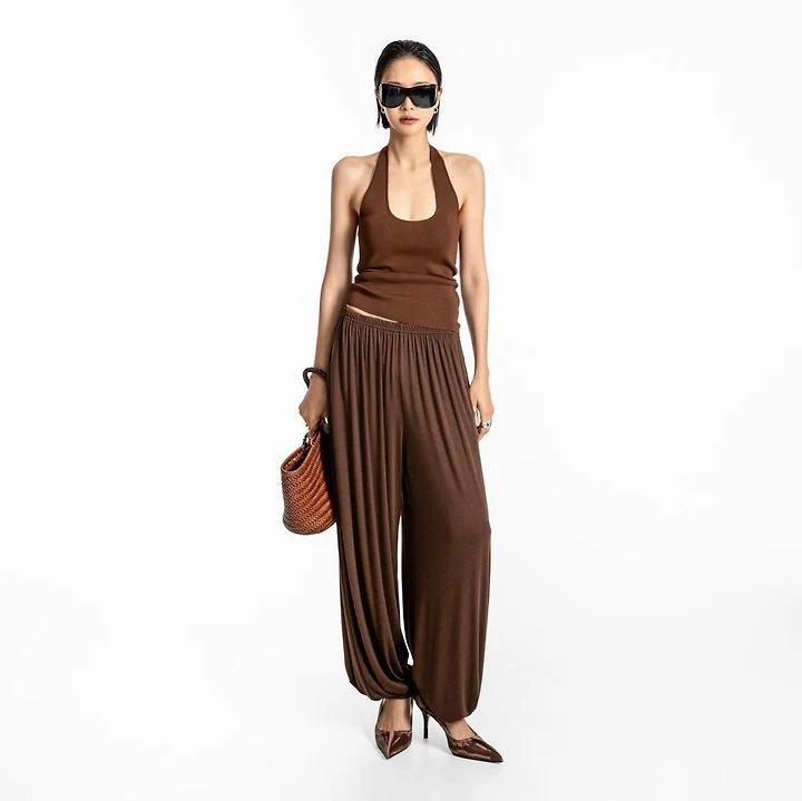 Paper Moon - Korean Women Fashion - #momslook - Draped Balloon Jogger Pants - 8