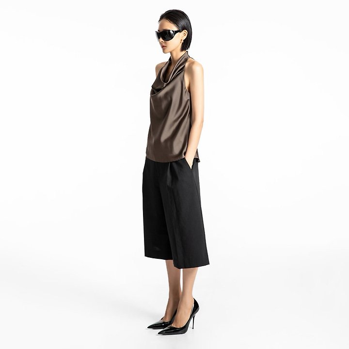 Paper Moon - Korean Women Fashion - #momslook - Classic Wide-Fit Bermuda Trousers - 5