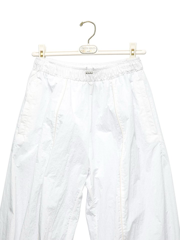 Paper Moon - Korean Women Fashion - #momslook - Nylon Drawstring Wide Twist-Pattern Trousers - 8