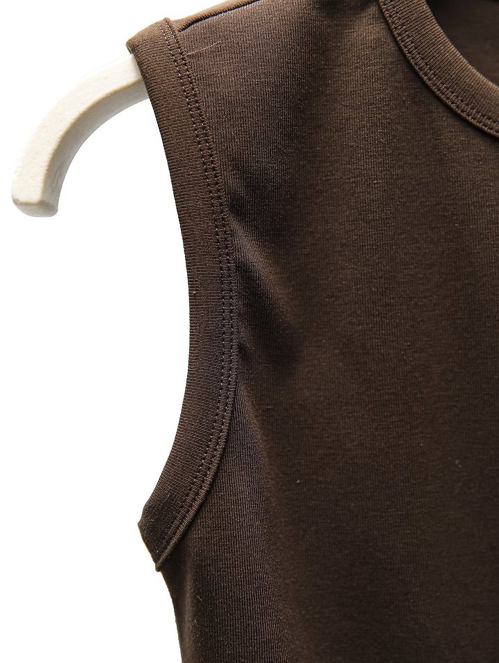 Paper Moon - Korean Women Fashion - #momslook - Classic Slim Sleeveless Top - 11