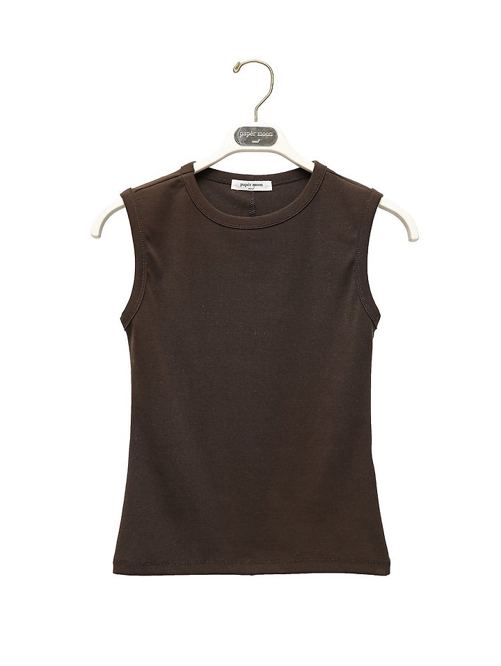 Paper Moon - Korean Women Fashion - #momslook - Classic Slim Sleeveless Top - 7