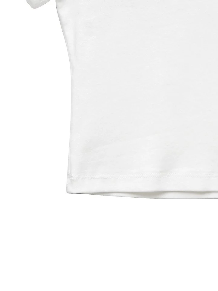 Paper Moon - Korean Women Fashion - #momslook - Essential Cropped Tee - 12