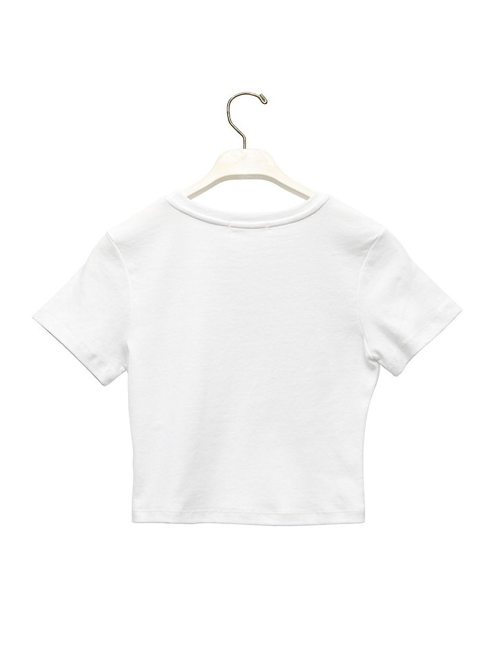 Paper Moon - Korean Women Fashion - #momslook - Essential Cropped Tee - 8