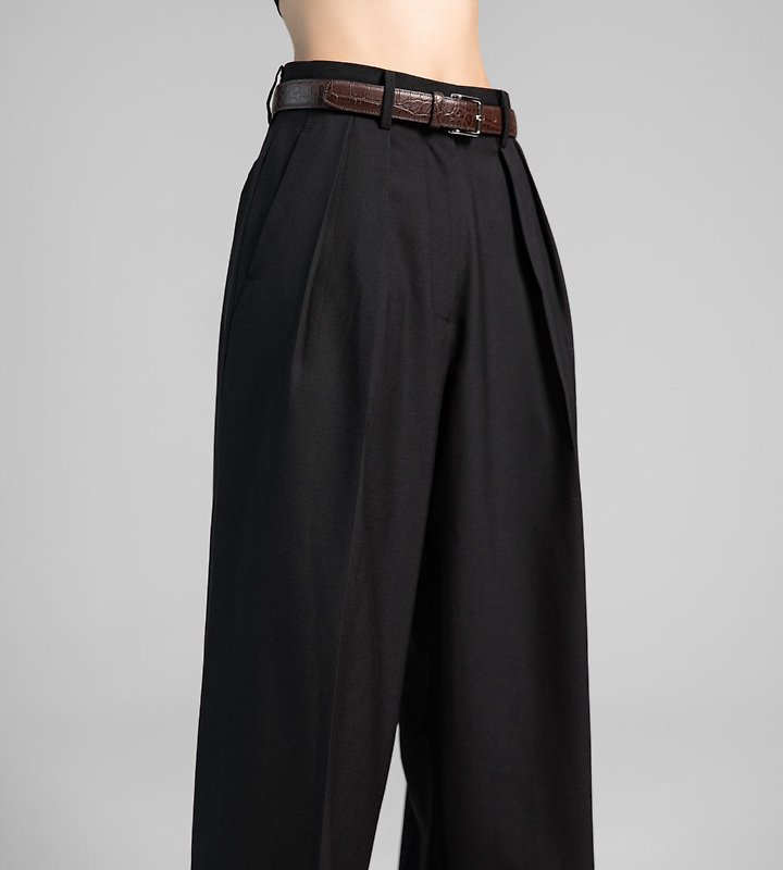 Paper Moon - Korean Women Fashion - #momslook - Summer Wool Low-Waist Trousers - 3