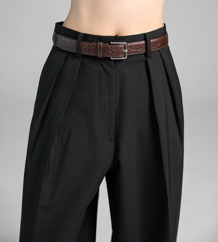 Paper Moon - Korean Women Fashion - #momslook - Summer Wool Low-Waist Trousers - 5