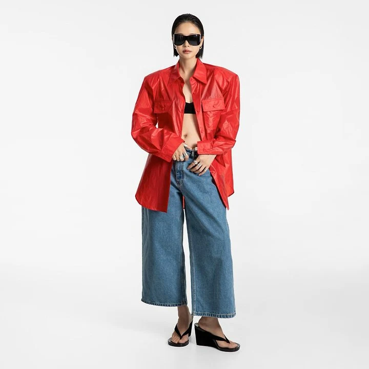 Paper Moon - Korean Women Fashion - #womensfashion - Nylon Summer Utility Pocket Shirt - 4