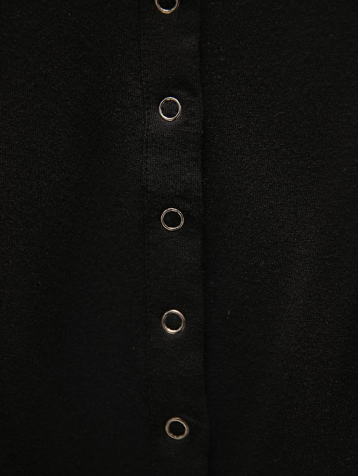 Paper Moon - Korean Women Fashion - #momslook - Ring Snap Button Detail Bodysuit - 9