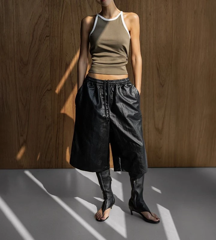 Paper Moon - Korean Women Fashion - #momslook - Tech Bermuda Shorts - 2