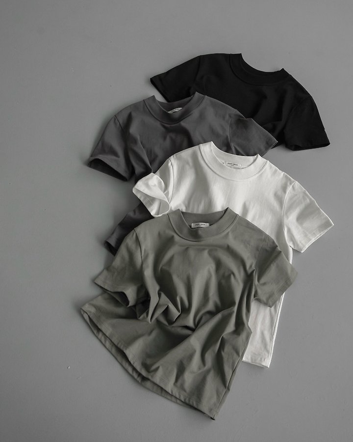 Paper Moon - Korean Women Fashion - #momslook - Crew Neck Slim Tee - 2