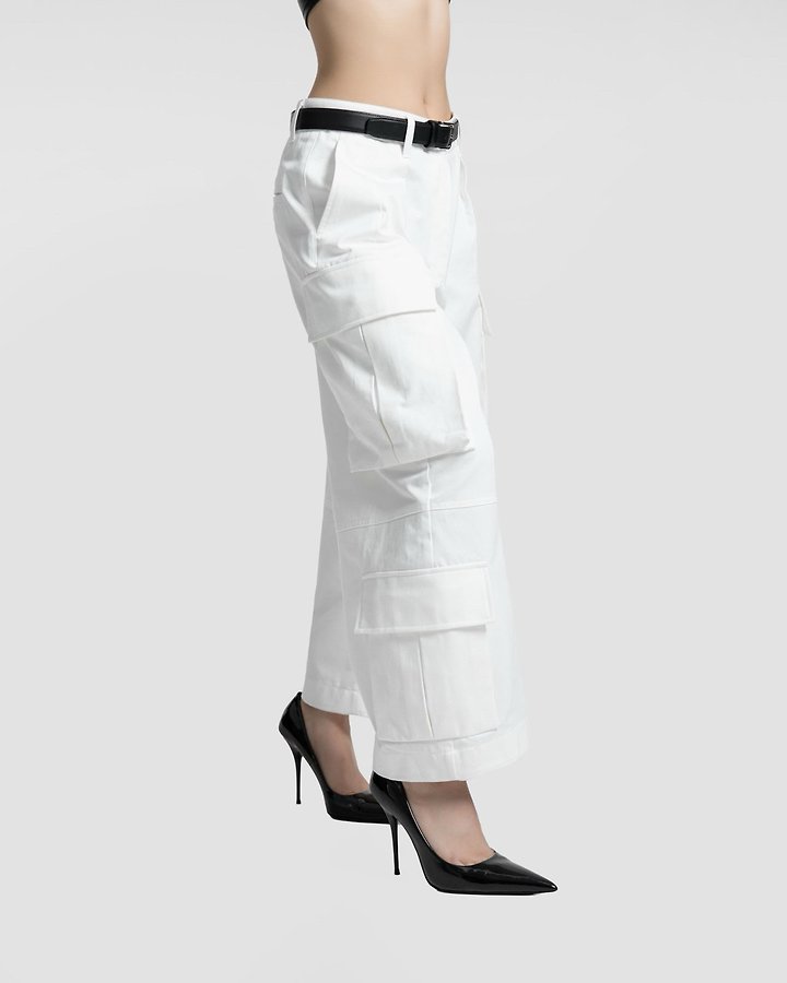 Paper Moon - Korean Women Fashion - #momslook - Structured Double Cargo Pants - 3
