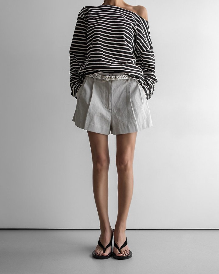 Paper Moon - Korean Women Fashion - #thelittlethings - Washed Linen Chino Shorts - 4