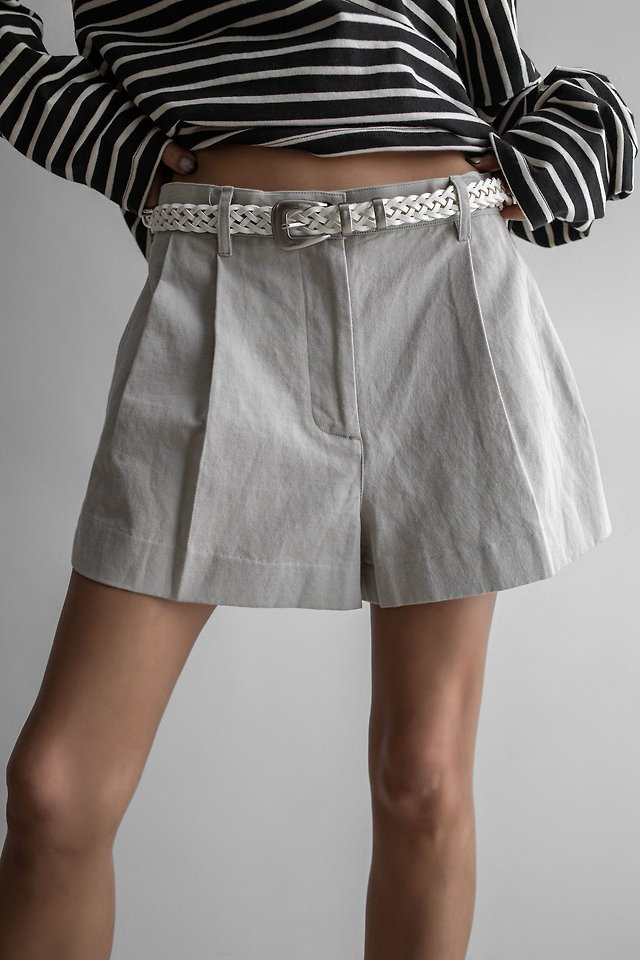 Paper Moon - Korean Women Fashion - #momslook - Washed Linen Chino Shorts - 6