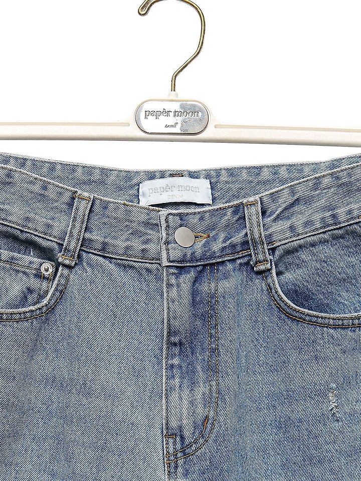 Paper Moon - Korean Women Fashion - #pursuepretty - Vintage Distressed Wide-Leg Denim - 8