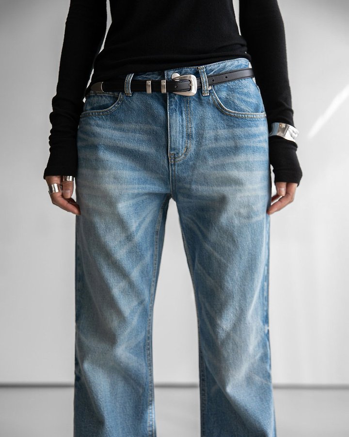 Paper Moon - Korean Women Fashion - #pursuepretty - Classic Flare Blue Denim Jeans - 5
