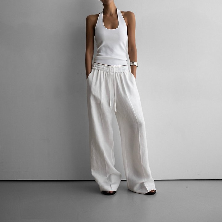 Paper Moon - Korean Women Fashion - #vintagekidsstyle - Classic Halter Neck Knit Top - 4