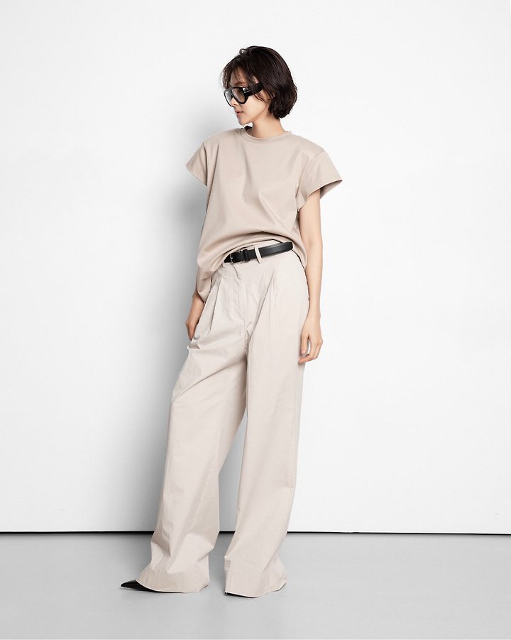 Paper Moon - Korean Women Fashion - #pursuepretty - Padded Shoulder Wing Sleeve Tee - 3