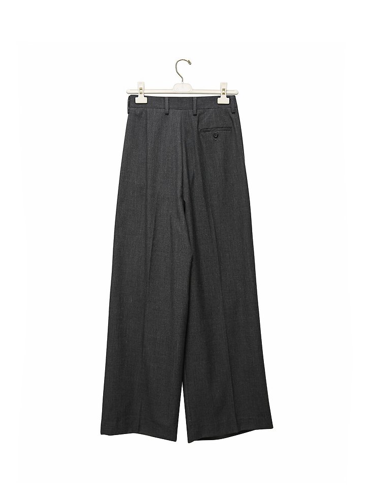 Paper Moon - Korean Women Fashion - #pursuepretty - Asymmetric Pintuck Maxi Wide Trousers - 8