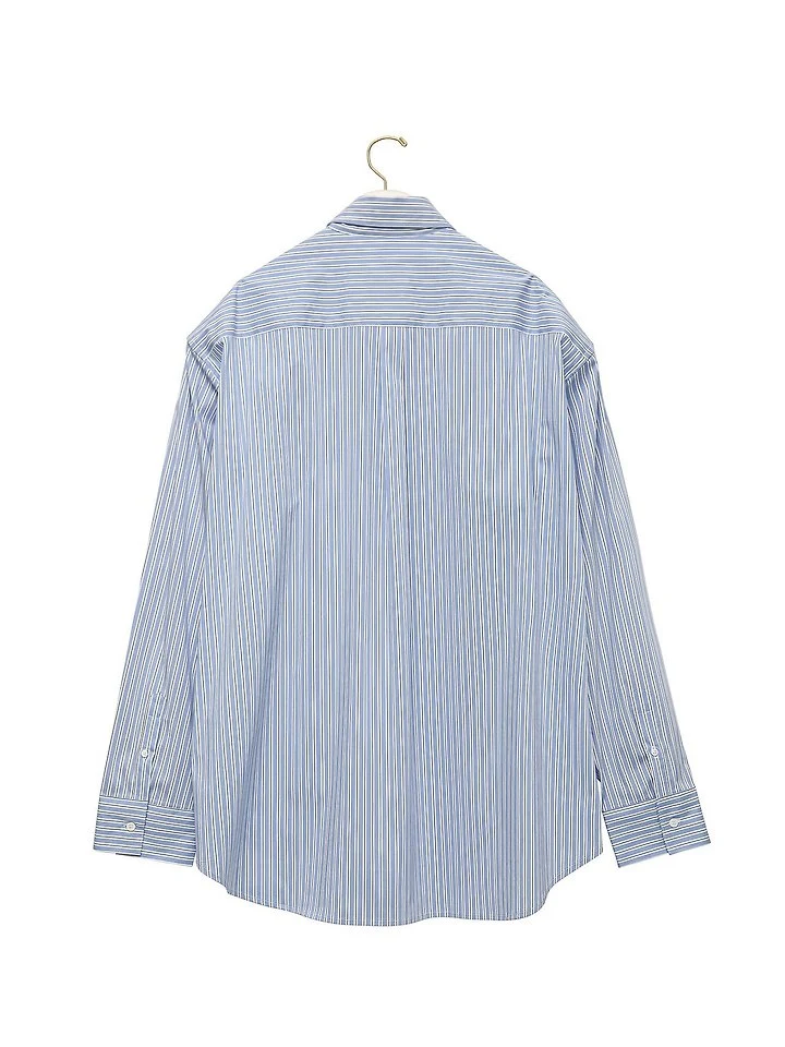 Paper Moon - Korean Women Fashion - #shopsmall - Boyfriend-Fit Oversized Striped Button-Down Shirt - 6