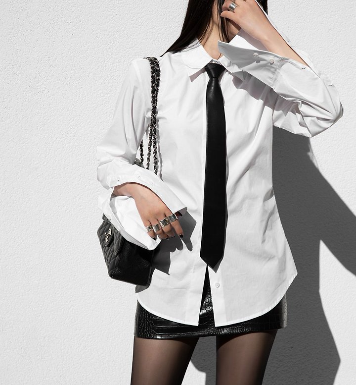 Paper Moon - Korean Women Fashion - #thatsdarling - Slim-Fit Long Cuff Shirt - 5
