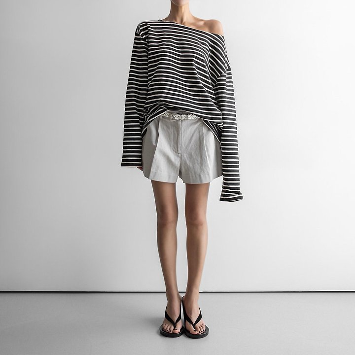 Paper Moon - Korean Women Fashion - #thatsdarling - Washed Linen Chino Shorts - 2