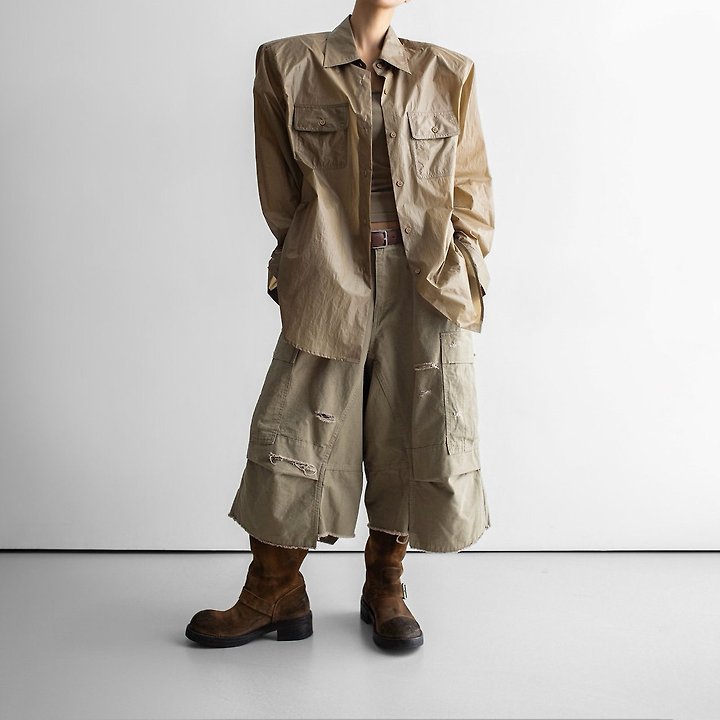 Paper Moon - Korean Women Fashion - #thelittlethings - Nylon Summer Utility Pocket Shirt - 2