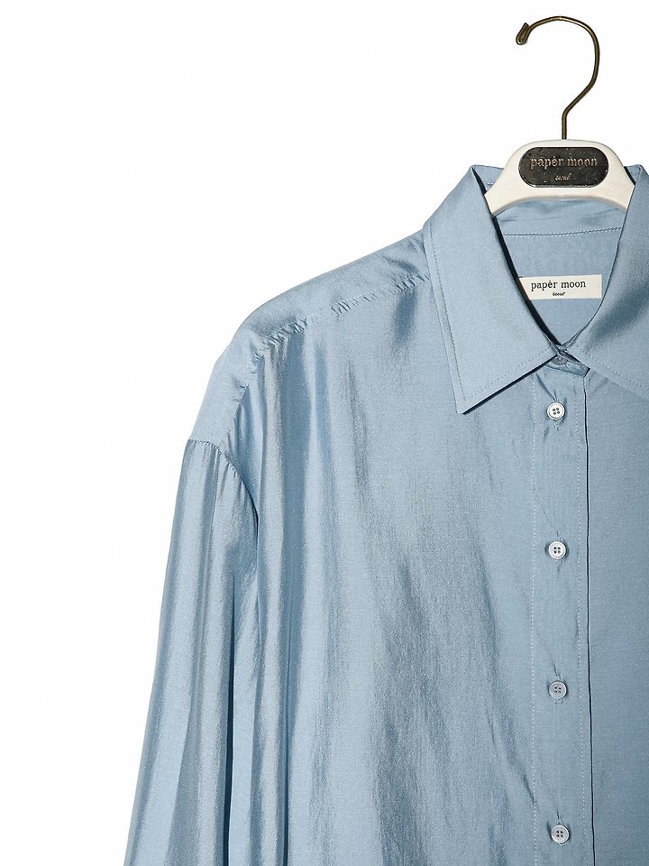 Paper Moon - Korean Women Fashion - #thelittlethings - Sheer Silky Classic Button-Down Shirt - 8