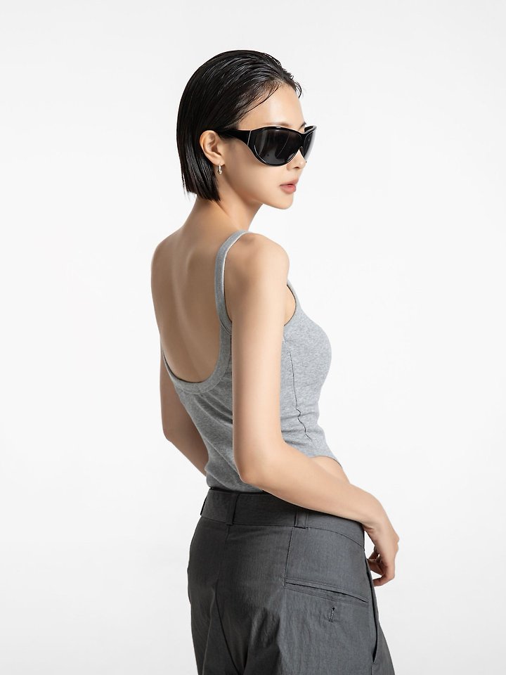 Paper Moon - Korean Women Fashion - #thelittlethings - Sleeveless Open-Back Bodysuit