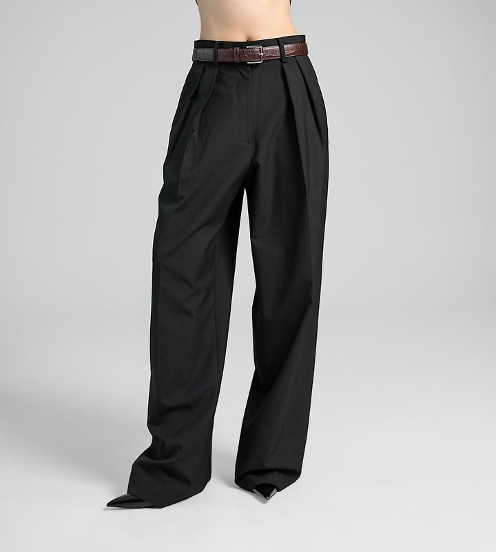 Paper Moon - Korean Women Fashion - #thelittlethings - Summer Wool Low-Waist Trousers - 2