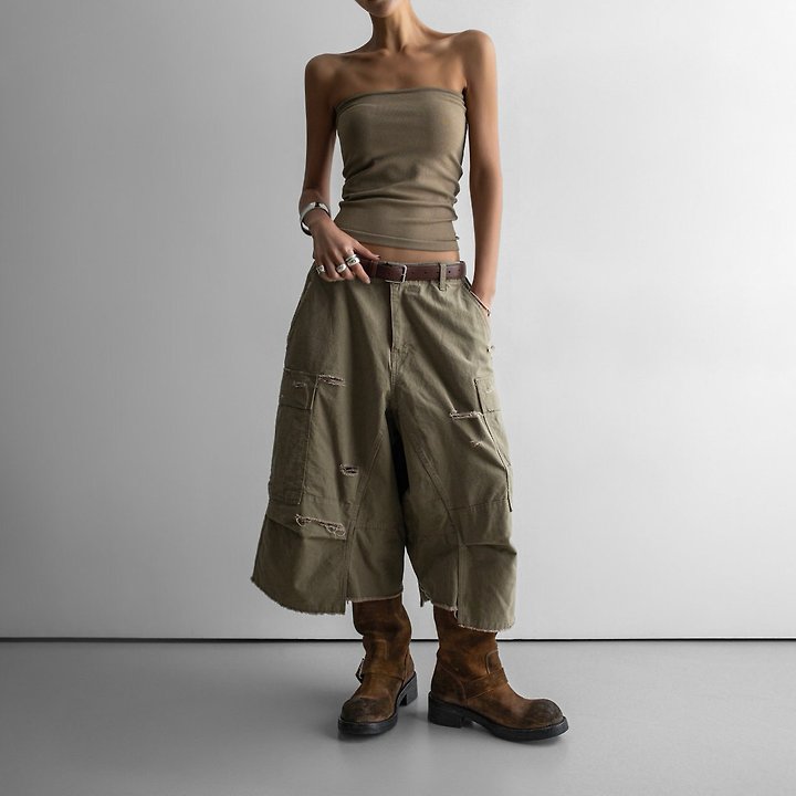 Paper Moon - Korean Women Fashion - #womensfashion - Vintage Cut-Off Bermuda Shorts - 3