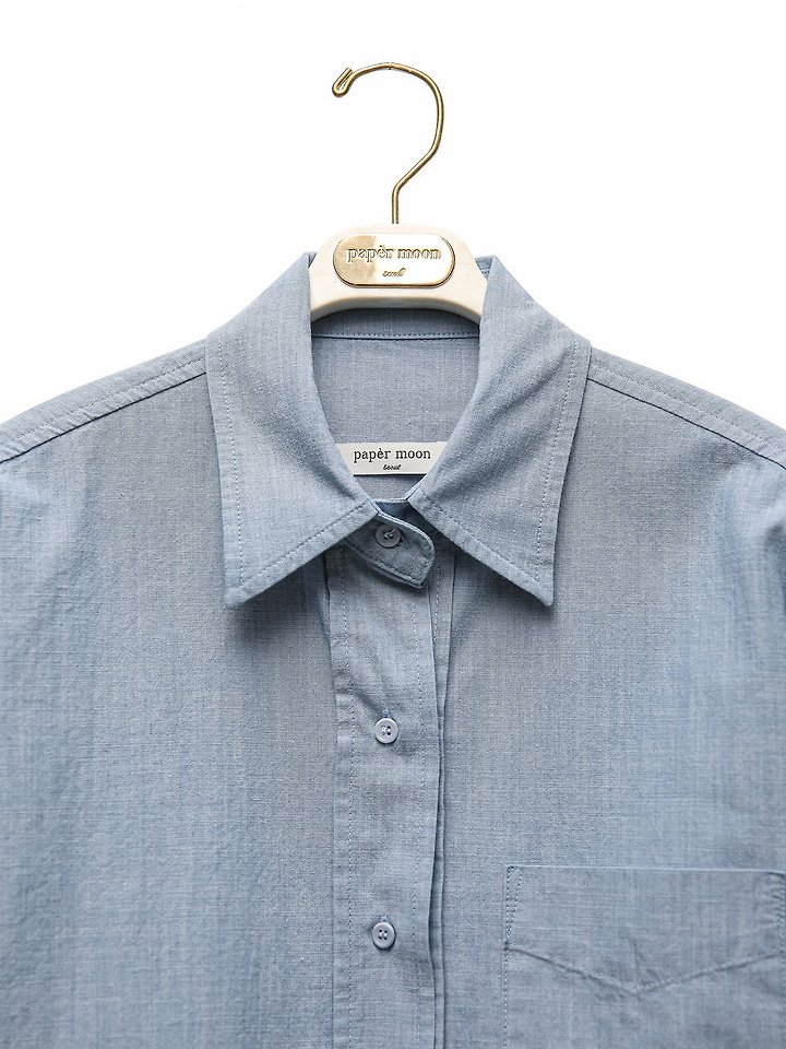 Paper Moon - Korean Women Fashion - #womensfashion - Soft Linen Oversized Button-Down Shirt - 10