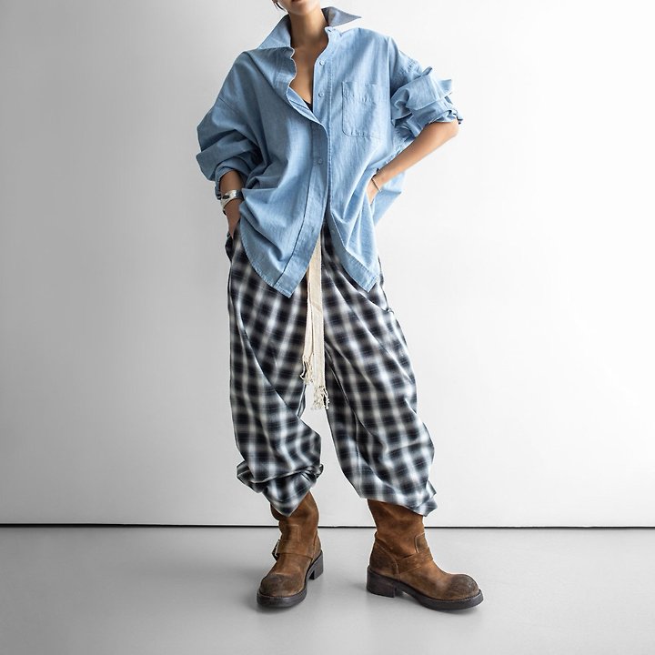 Paper Moon - Korean Women Fashion - #momslook - Soft Linen Oversized Button-Down Shirt - 4