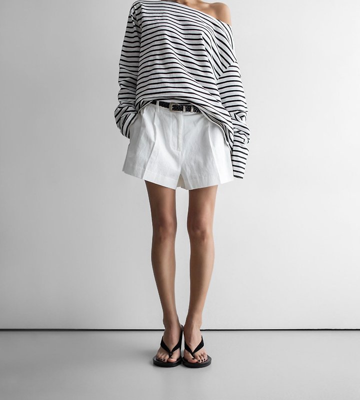 Paper Moon - Korean Women Fashion - #womensfashion - Washed Linen Chino Shorts - 5