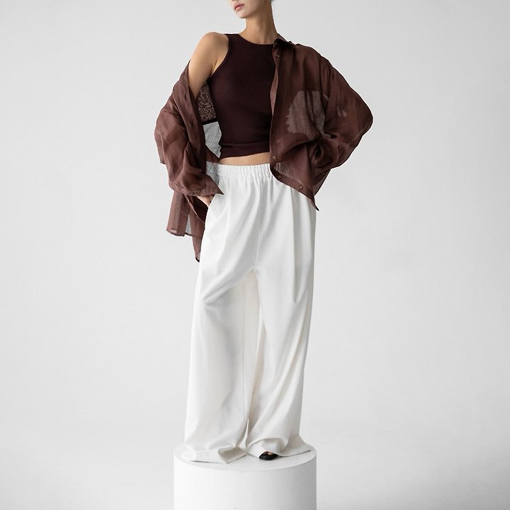 Paper Moon - Korean Women Fashion - #womensfashion - Vivid Oversized Linen Button-Down Shirt - 2